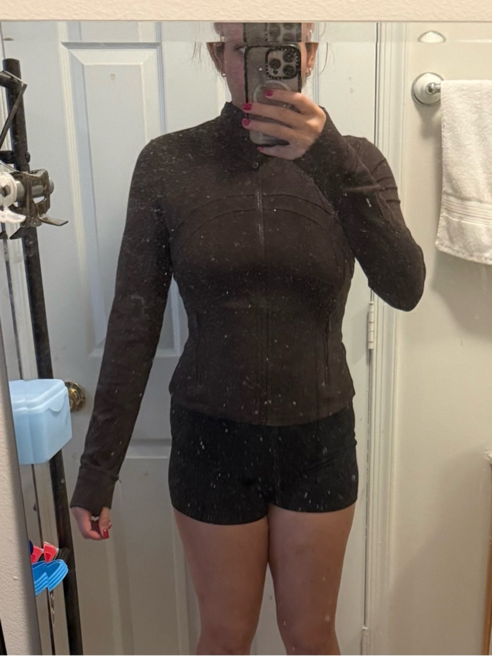 lululemon athletica Dark Brown Fitted Bomber Jacket - Picture 4 of 6